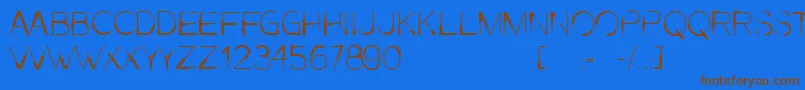 Presa Font – Brown Fonts on Blue Background