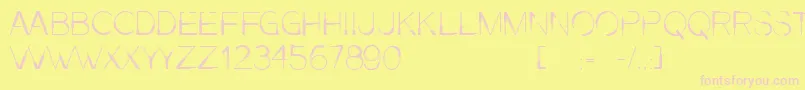 Presa Font – Pink Fonts on Yellow Background