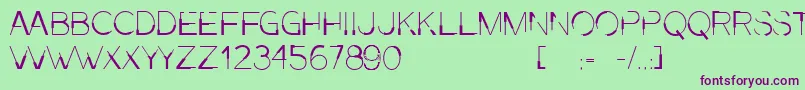 Presa Font – Purple Fonts on Green Background