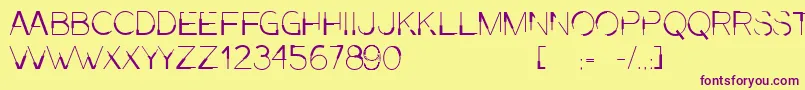 Presa Font – Purple Fonts on Yellow Background