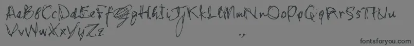 Шрифт Shstrial – чёрные шрифты на сером фоне