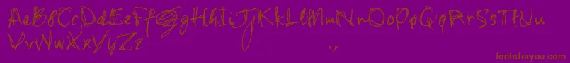 Shstrial-Schriftart – Braune Schriften auf violettem Hintergrund