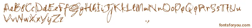 Shstrial-Schriftart – Braune Schriften auf weißem Hintergrund