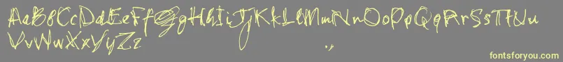 Shstrial-Schriftart – Gelbe Schriften auf grauem Hintergrund