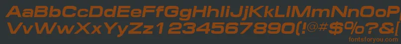 MinimaExpandedSsiBoldItalic Font – Brown Fonts on Black Background