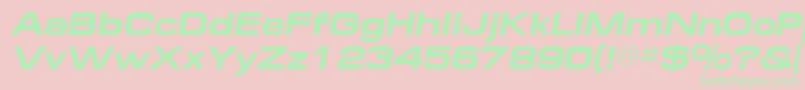 MinimaExpandedSsiBoldItalic Font – Green Fonts on Pink Background