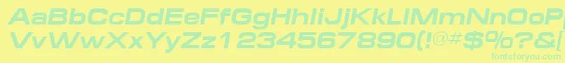 MinimaExpandedSsiBoldItalic Font – Green Fonts on Yellow Background