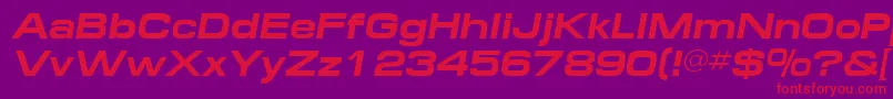 MinimaExpandedSsiBoldItalic Font – Red Fonts on Purple Background
