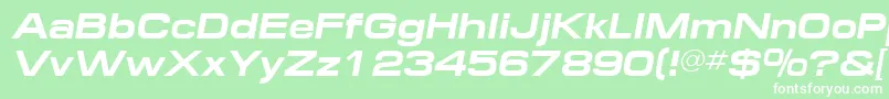 MinimaExpandedSsiBoldItalic Font – White Fonts on Green Background
