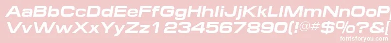 MinimaExpandedSsiBoldItalic Font – White Fonts on Pink Background