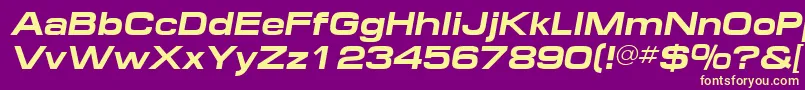 MinimaExpandedSsiBoldItalic Font – Yellow Fonts on Purple Background