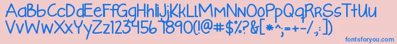 fuente Kglikeaskyscraperbold – Fuentes Azules Sobre Fondo Rosa
