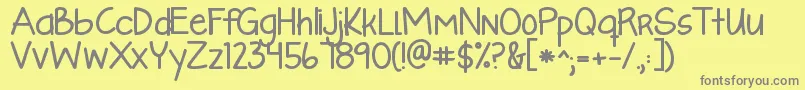 Kglikeaskyscraperbold Font – Gray Fonts on Yellow Background