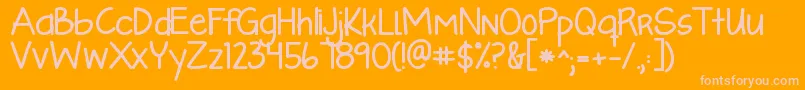 Kglikeaskyscraperbold Font – Pink Fonts on Orange Background