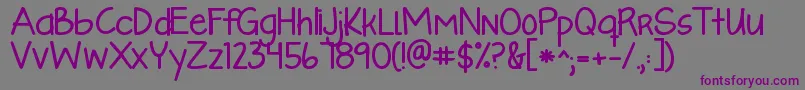 Шрифт Kglikeaskyscraperbold – фиолетовые шрифты на сером фоне