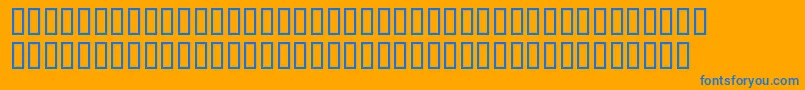 SwisAntinormalCondensedNormal-fontti – siniset fontit oranssilla taustalla