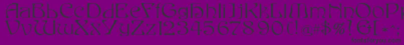 フォントEddafilled – 紫の背景に黒い文字
