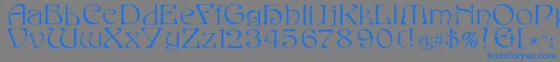 Eddafilled Font – Blue Fonts on Gray Background