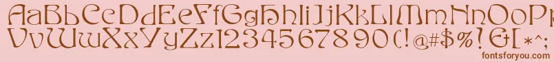 Eddafilled Font – Brown Fonts on Pink Background