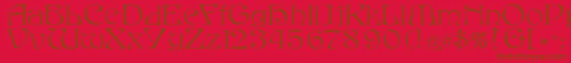 Eddafilled Font – Brown Fonts on Red Background