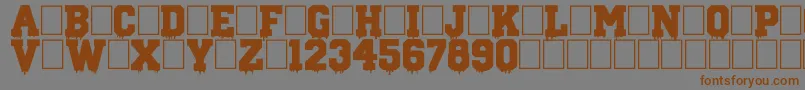 Fonte GunSchool – fontes marrons em um fundo cinza