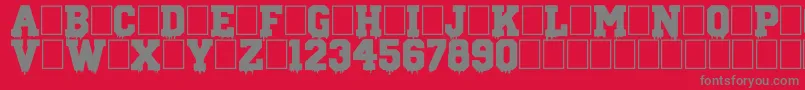 フォントGunSchool – 赤い背景に灰色の文字