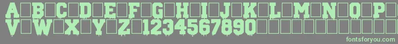 Weitere Informationen zur GunSchool-Schriftart GunSchool-Schriftart – Grüne Schriften auf grauem Hintergrund