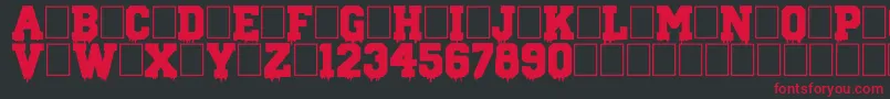 フォントGunSchool – 黒い背景に赤い文字