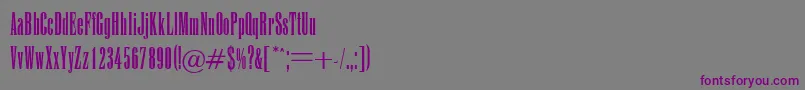 フォントEngine – 紫色のフォント、灰色の背景