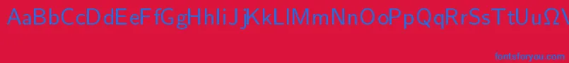 CmSansserifRegular Font – Blue Fonts on Red Background