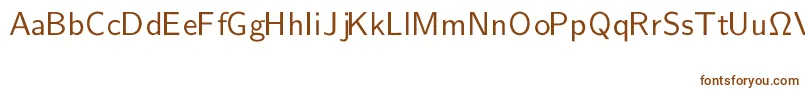 CmSansserifRegular-fontti – ruskeat fontit valkoisella taustalla