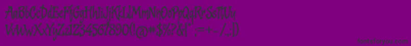 Cooked Font – Black Fonts on Purple Background