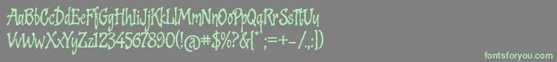 Cooked Font – Green Fonts on Gray Background