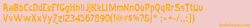 OceanaModernNormal Font – Orange Fonts on Pink Background