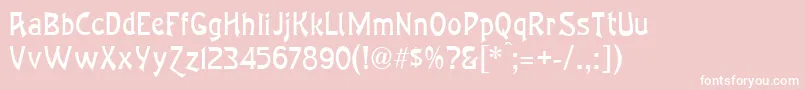 OceanaModernNormal Font – White Fonts on Pink Background