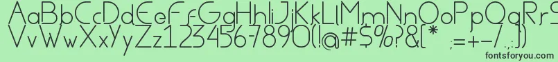 フォントAvielBold – 緑の背景に黒い文字