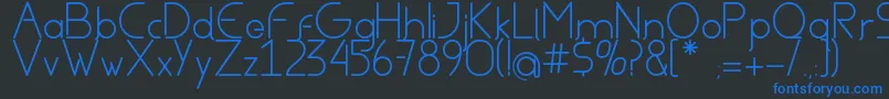 AvielBold Font – Blue Fonts on Black Background