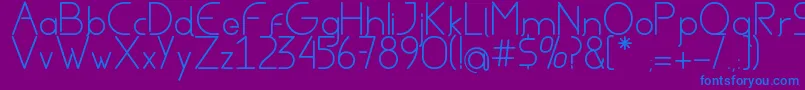 AvielBold Font – Blue Fonts on Purple Background