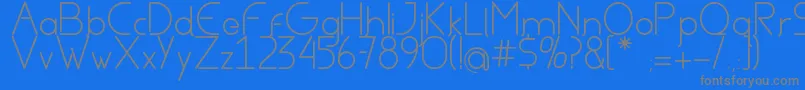 フォントAvielBold – 青い背景に灰色の文字
