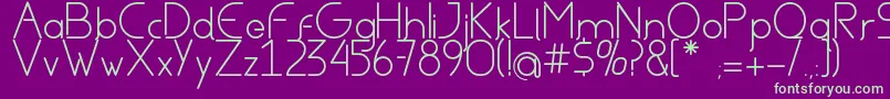 AvielBold Font – Green Fonts on Purple Background