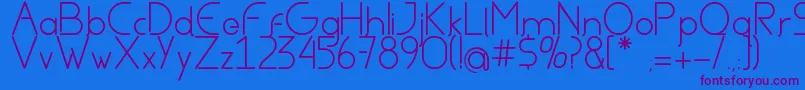 AvielBold Font – Purple Fonts on Blue Background