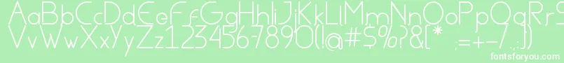 AvielBold Font – White Fonts on Green Background