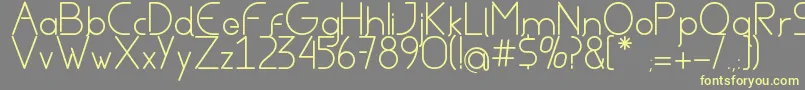 AvielBold Font – Yellow Fonts on Gray Background