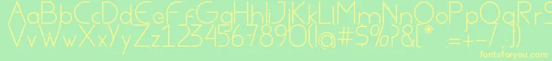 Шрифт AvielBold – жёлтые шрифты на зелёном фоне