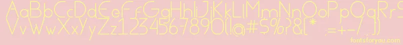 AvielBold-Schriftart – Gelbe Schriften auf rosa Hintergrund
