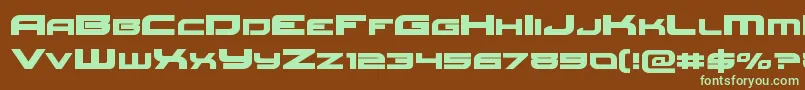 Redrocketexpand-fontti – vihreät fontit ruskealla taustalla