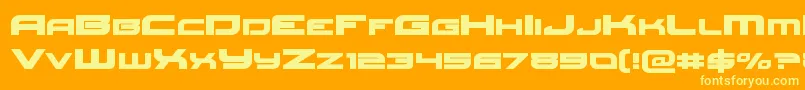 Redrocketexpand Font – Yellow Fonts on Orange Background