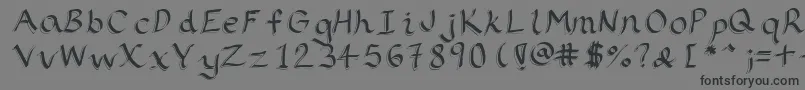 フォントRibbons2 – 黒い文字の灰色の背景