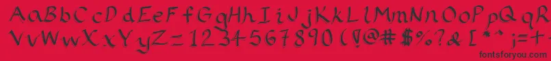 Ribbons2 Font – Black Fonts on Red Background