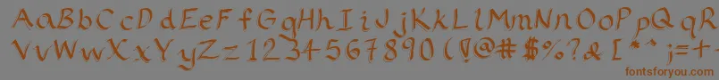Ribbons2 Font – Brown Fonts on Gray Background